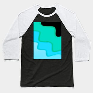 Abstract Pattern Cascade Mint Ice Cream Design Baseball T-Shirt